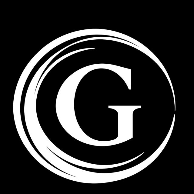 Single-color monogram, solid white treatment